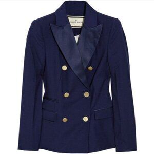 By Malene Birger Karam Twill Double Breasted Blazer 40 US 10 L Structured Jacket
